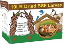 10lb Dried Black Soldier Fly Larvae Chicken Feed,100 Natural Non-GMO BSF Larvae