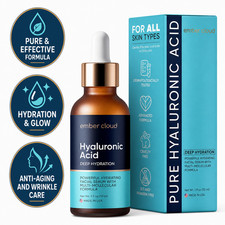Hyaluronic Acid Face Serum for Hydration Lifting, Anti-Aging Wrinkle Care 1 oz