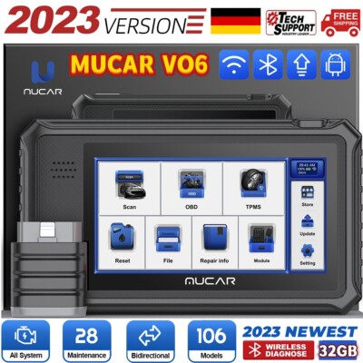 MUCAR VO6 Profi KFZ Auto OBD2 Diagnosegerät Scanner Alle System TPMS ABS SAS DPF