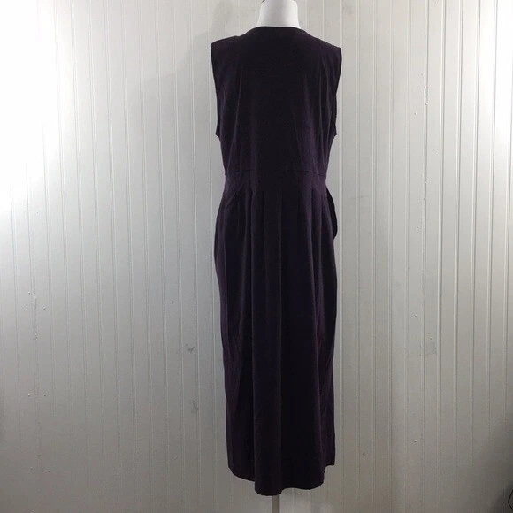 Vestido Mary McFadden Vintage Púrpura Bordado Botón Frontal Mujer Pequeño Foto 3 de 4