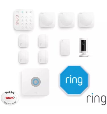 Ring 12-teiliges Alarm Starter Kit inklusive Außensirene mit Innenkamera'