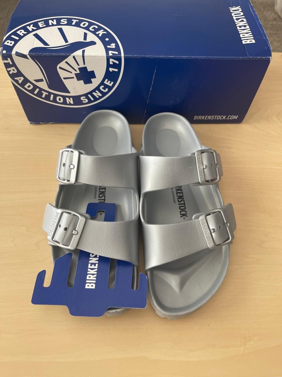 Birkenstock Unisex Arizona Essentials Silver EVA Sandal SHOE  display picture 3