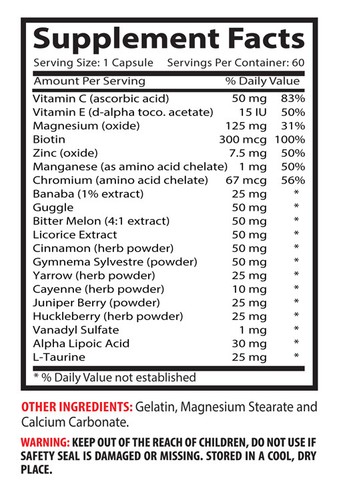Improve Enzyme Function - Blood Sugar Complex 620mg - Banaba Supplements 1B - Picture 2 of 11