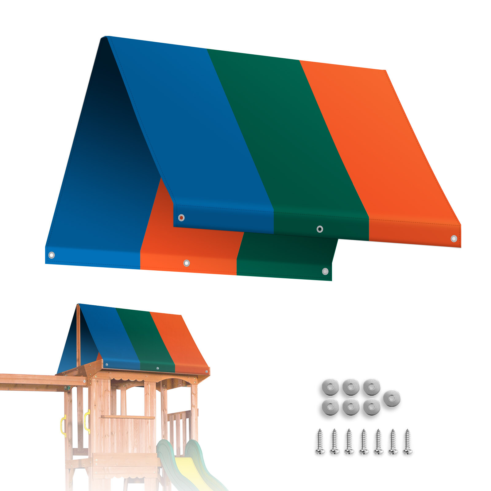 Sunshade Tarp For Playground Swing Set