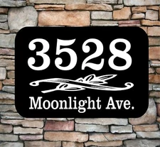 Personalized Home Address Sign Aluminum 12" x 8" Custom House Number Plaque Sign