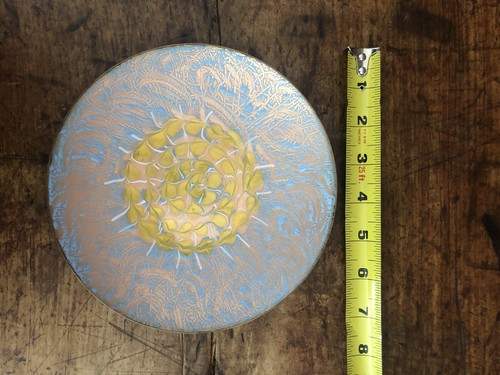 Signed Vintage MCM Copper Enamel Decorative Plate Artist signed Mary Mcgrath - Picture 8 of 8