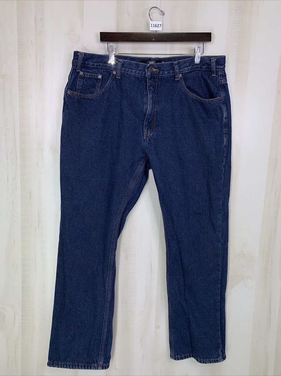 Berkley Jensen Flannel Lined Denim Straight Leg Mens Jeans 38x32