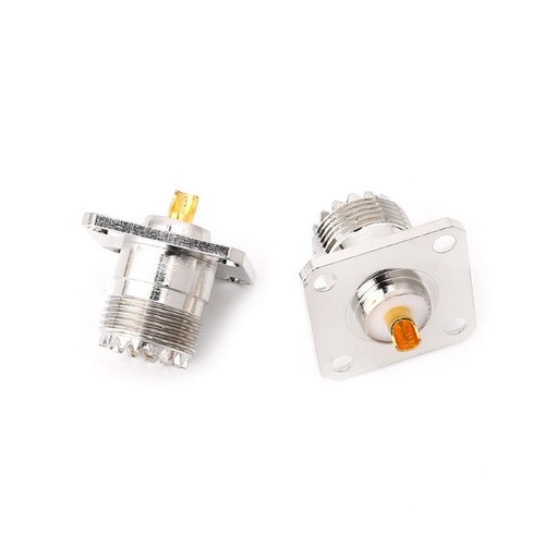 5pcs UHF SO239 Female Flange Panel Chassis Deck Mount Adapter Connector Straight - Zdjęcie 2 z 8