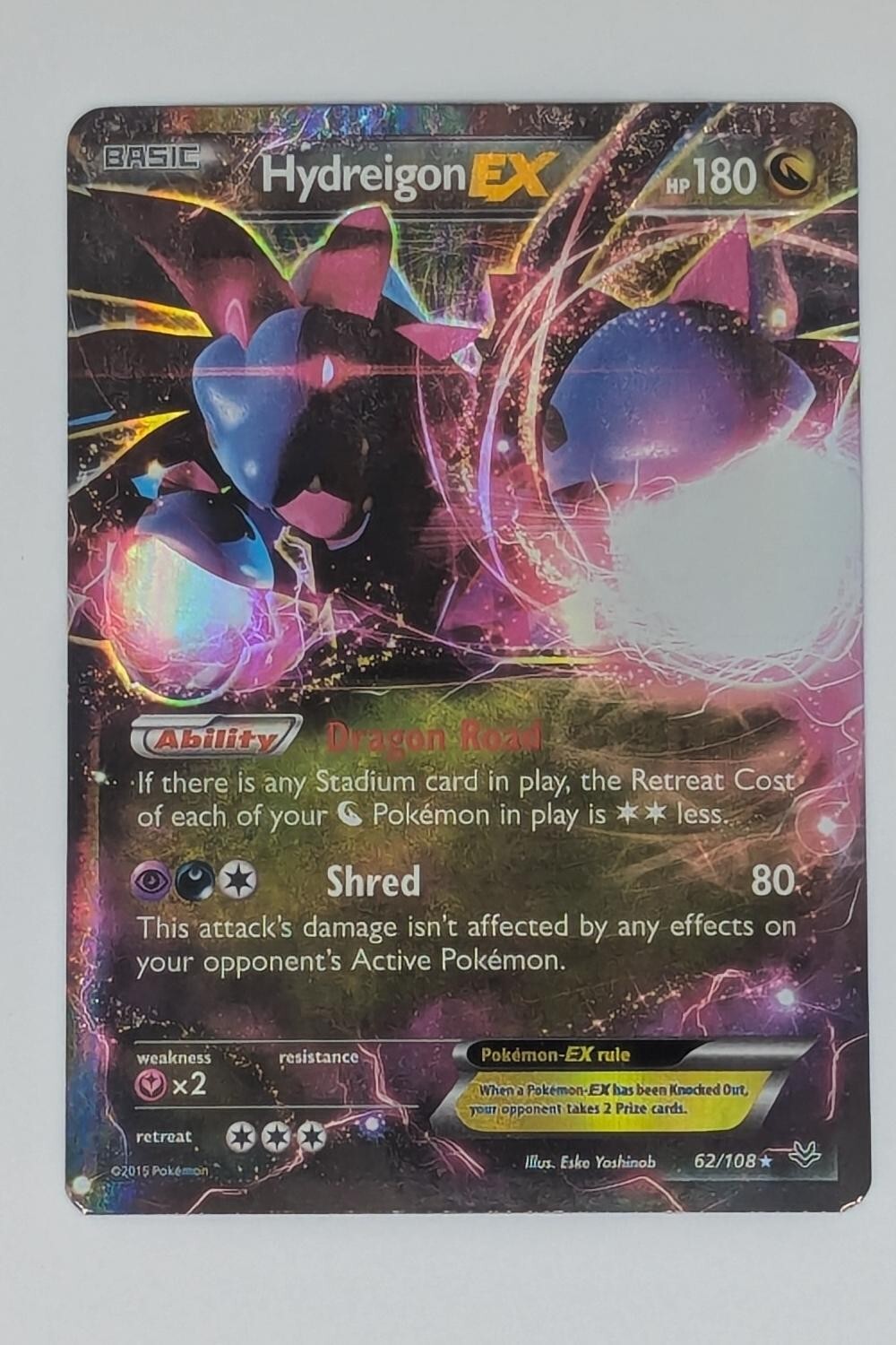 HYDREIGON EX 62/108 XY Roaring Skies Holo Rare (NM) - Pokemon TCG