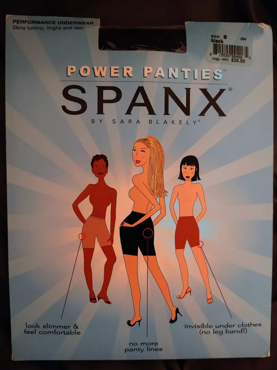 Spanx Power Panties Sara Blakely Black Thigh Slimming Shapewear