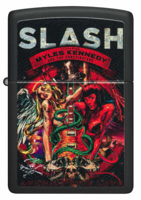 Zippo Windproof Lighter, Slash Apocalyptic Love, Black Matte, 48187, New In Box