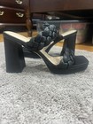 Sincerely Jules Womens Block Heels Black Braided Size 8 — photo 1