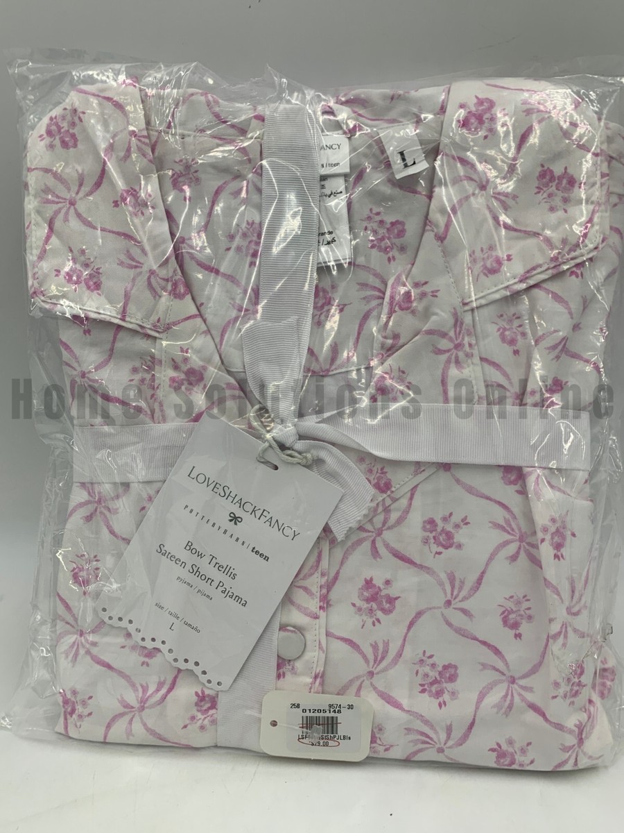 Pottery Barn Teen Love Shack Fancy Floral Trellis Pajama Set Blush