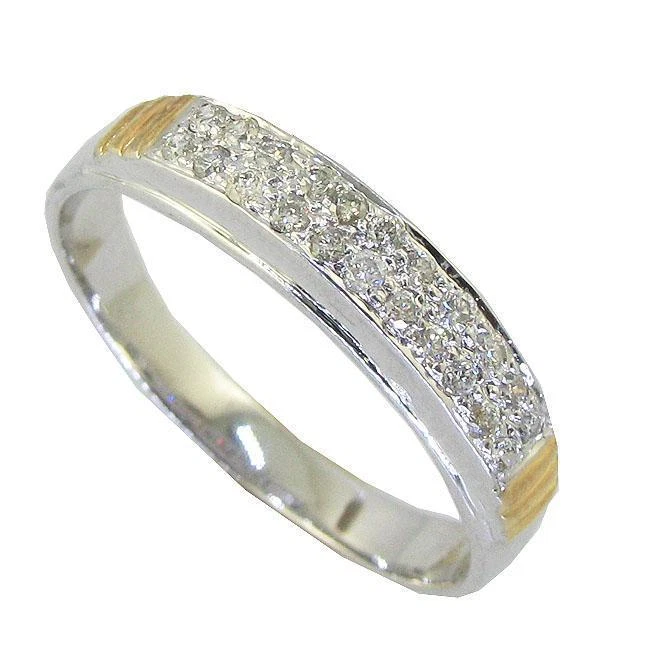 I1 G 0.35 Ct Genuine Diamond 14K Two-Tone Gold Wedding Anniversary Ring 5.30 mm - Image 2 of 4