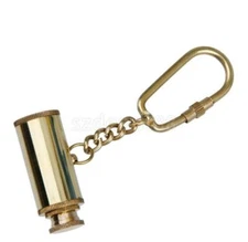 Brass Marine Telescope Key Chain Nautical Polish Key Ring Set of 20 Unit
