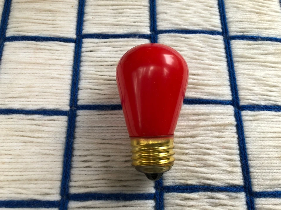 BOXof25 NEW 11S14 rudolph nose FIRE ENGINE ceramic RED 11w string LIGHT BULB S14 - Image 2 of 3