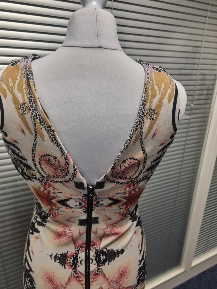 Next Low V Backed Bodycon Dress Size 10 eBay