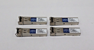 Lot of 4 AddOn J4858C-AO HPE Compatible 1.25Gbps SFP 850nm 550m Transceivers
