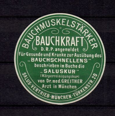 409215/historical label - gut strength - Salus-Vertrieb Munich - **