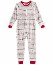 Family Pajamas Matching Winter Fairisle One-Piece Gray 4-5