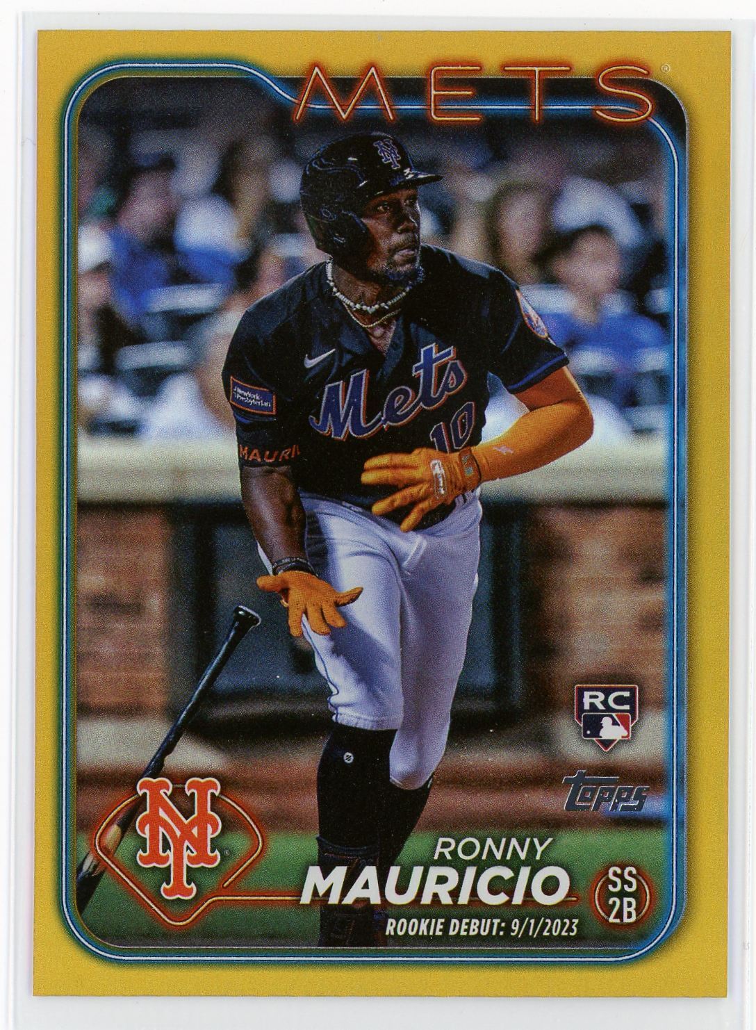 2024 Topps Update Rookie Debut Gold Foil Ronny Mauricio RC