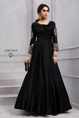black silk gown