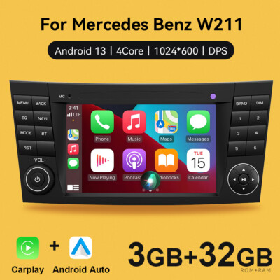 Autoradio Für Mercedes Benz E Klasse W211 W219 7''Android 13 RDS BT GPS Navi WLAN