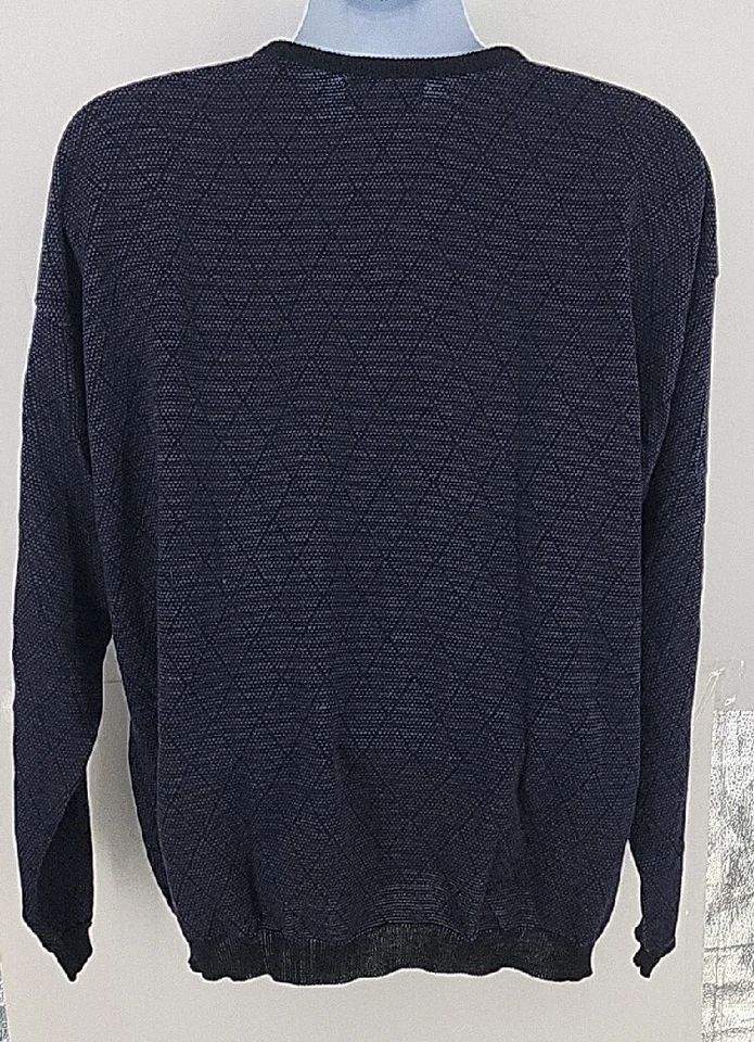 Suéter Lord & Taylor Para Hombre Talla XL 100% Lana Merino Cuello en V ITALIA  Foto 3 de 4