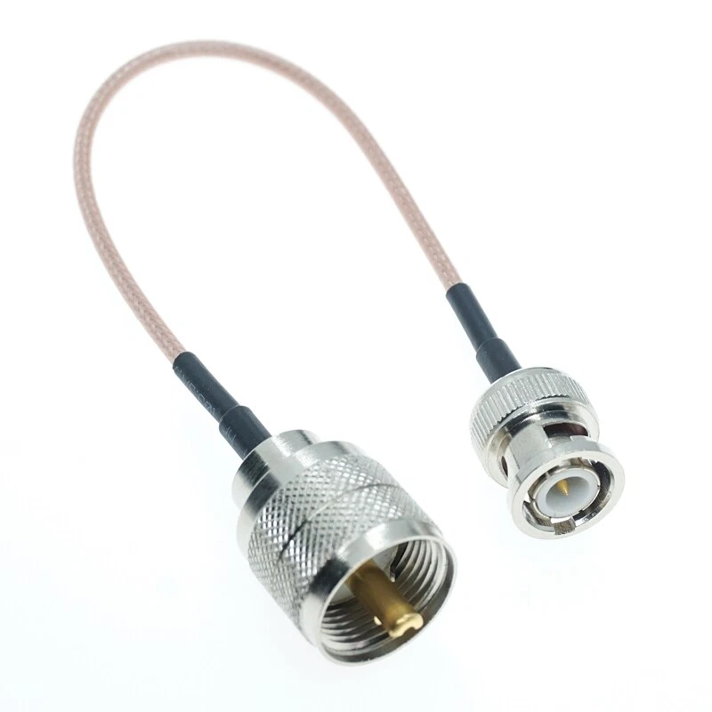 BNC Male to UHF PL259 Male SO239 Female plug Jumper Pigtail Coaxial RG316 Cable - Image 2 of 4