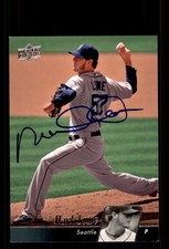 Signed Baseball Card Auto Mark Lowe 2010 Upper Deck #456 Seattle Mariners