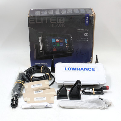Lowrance ELITE FS Black 9'' Fishfinder Chartplotter w/ Total Scan Skimmer 455/800
