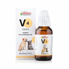 Bakson Veterinary V4 Heart Drops 30 ml symptoms of tired, irregular, slow