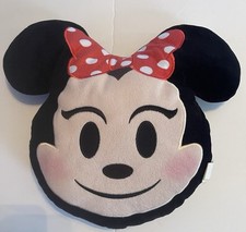Disney Minnie Mouse Plush Throw Pillow Kids Emoji Smiling 12 Inch Toy Decor