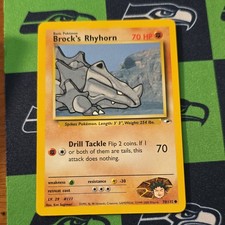 brock's rhyhorn pokemon card value Brock's Rhyhorn (70/132) [Gym Heroes Unlimited] main image 0