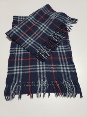 Burberry vintage super classic wool scarf - Burberry nova check blue wool scarf