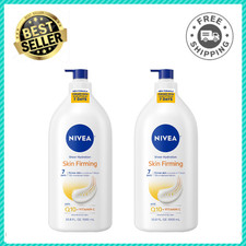 2 Pack Nivea Skin Firming Sheer Hydration Body Lotion Q10 Shea Butter 33.8 Fl Oz