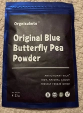 Orgnisulmte - Organic Blue Butterfly Pea Powder  - 4.23 oz  - 08/25/2027