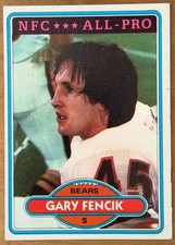 ungraded Gary Fencik #380 1980 Topps Chicago Bears football card