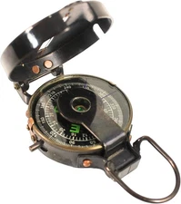 Collectibles 2.5 Inches Antique Black Brass Finish Lensatic Mlilitary Compass
