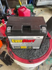 Everstart power sports battery (T16L) 280 CCA 