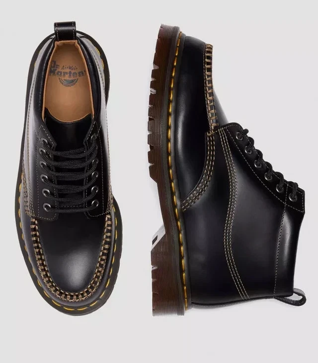 Bottines Chevaliers Dr. Martens Lowell Chukka en Cuir Noires - Photo 4/4