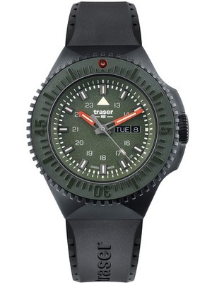 Traser H3 109859 P69 Black Green Herrenuhr 46mm 20ATM