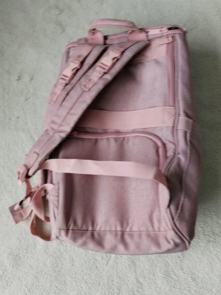 AIE Rucksack altrosa Leinenoptik neuwertig rosa 41x28cm - Bild 3 von 4