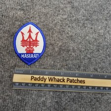Vintage Maserati Patch Car Auto Automobile 70s 80s AE9