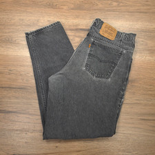 Vintage Levis 550 Jeans Mens 36x32 Orange Tab 90s USA Distressed Tag Size 38x32