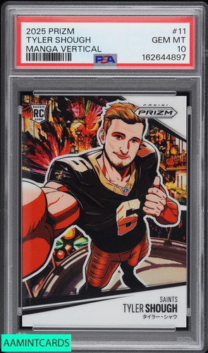 Tyler Shough #11 2025 Panini Prizm Manga Vertical card