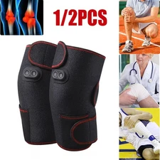 1/2PCS Electric Heated Vibration Knee Joint Brace Therapy Massager Pain Relief