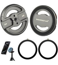 Magnetic Phone Tripod Mount Adapter with 1/4" Screw Holes and Cold Shoe Compa...