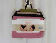 Warner's 3 PACK Womens Allover Breathable Hi-cut Panty Assorted Colors Size XL
