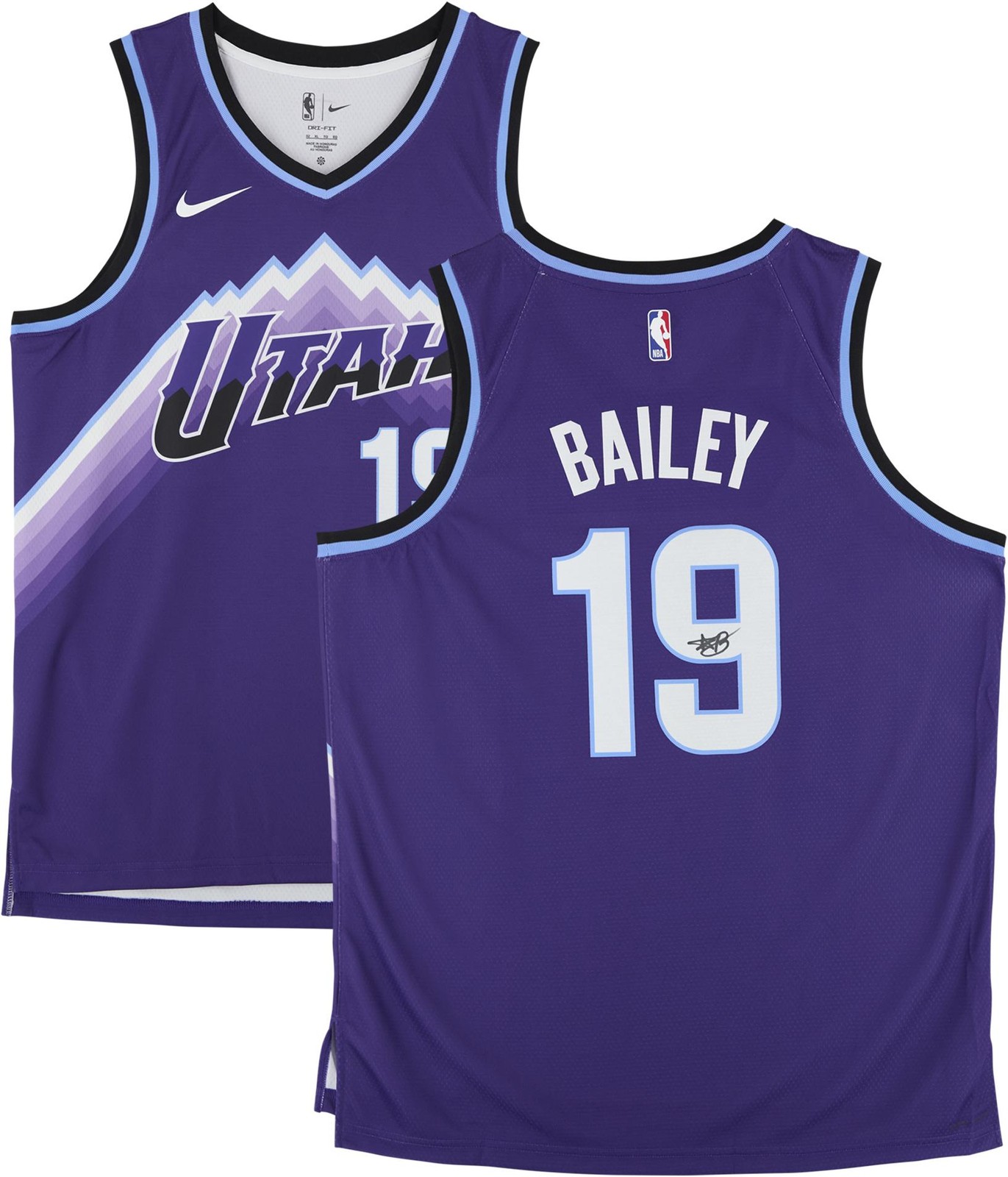 Ace Bailey Autographed Signed Utah Jazz Nike Purple Icon Swingman Jersey 